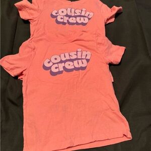 2- Old Navy Pink "Cousin Crew" Graphic Tee 5T